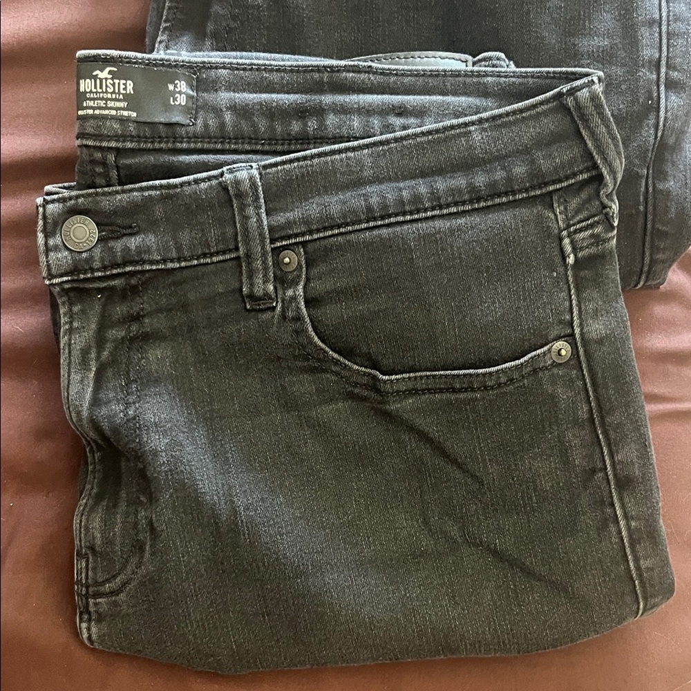 Hollister Men's Dark Gray Skinny Jeans
